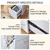Modern Compact MDF Coffee Table, Cube Fashion Texture Design, Suitable For Various Situations And Scenes, White Style 3 - 4 of 4