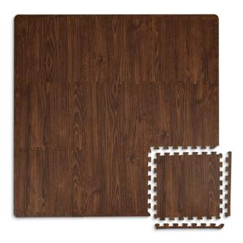 3'x3' Craftsman Interlocking Floor Tiles Brown - FloorPops
