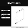 30x36 In. Aluminum Framed Rounded Rectangle Bathroom Wall Mirror,  Anti-Rust, Tempered Glass mirrors, Hangs Horizontally or Vertically - 4 of 4
