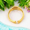Anna-Kaci Palace Style Adjustable Chunky 18K Gold Open Ring Plated Hammered Dome Statement Jewelry - 4 of 4