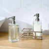 LunaLulinlk Clear Lotion Pump 2-Piece Set with Brushed Nickel Caddy - 2 of 4