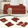 Sleeper Sofa Bed Modern Modular Foldable Couch with Corduroy Upholstery & Pillows for Living Room Wide - 3irtyhousy - 3 of 4