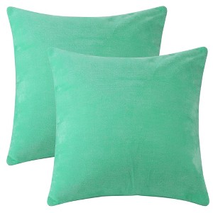 Unique Bargains Chenille Throw Solid Color Couch Sofa Home Decoration Pillow Covers 2 Pcs - 1 of 4