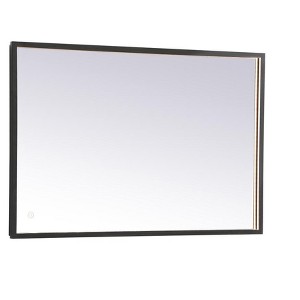 Elegant Lighting Pier 24x36 inch LED mirror with adjustable color temperature 3000K/4200K/6400K in black - 1 of 4