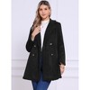 INSPIRE CHIC Women's Faux Shearling Double Breast Lapel Fleece Long Casual Faux Fur Jackets with Pockets - 2 of 4