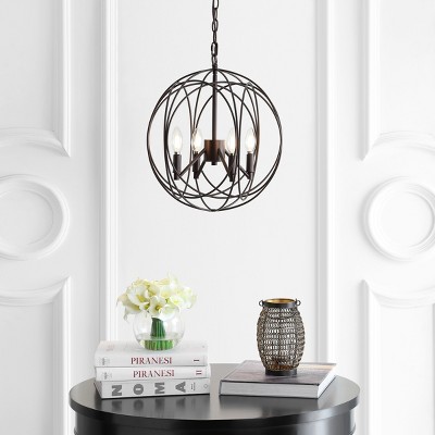 Contemporary 93'' Dark Grey Metalwork LED Pendant Light