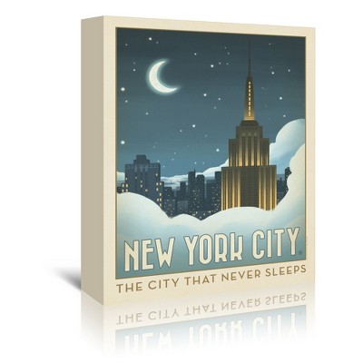 Nyc Moon Lit Clouds by Anderson Design Group Wrapped Canvas - Americanflat - 5" x 7"