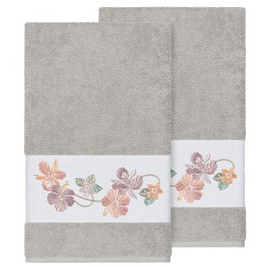 Linum Home Textiles 100% Turkish Cotton CAROLINE Embellished Towel Set - 1 of 2