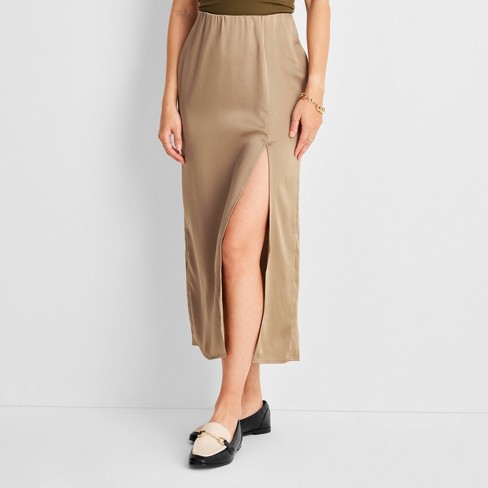 Long khaki 2025 skirts target