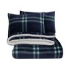 Swift Home | Reversible Flannel & Faux Shearling 3-Piece Down Alternative Comforter Set - 4 of 4