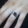 Pompeii3 2 1/4 ct Black Diamond Solitaire Accent Engagement Ring 14k White Gold - 2 of 4