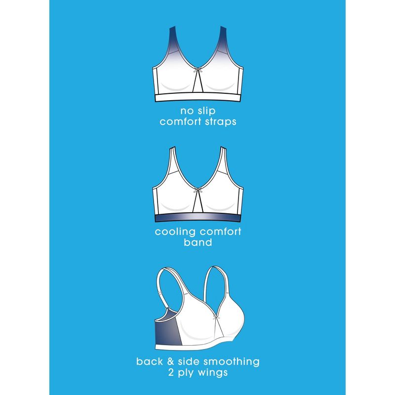 Fit For Me by Fruit of the Loom Womens Plus Size Beyond Soft Cotton Wireless Bra, 4 of 4
