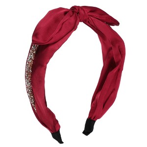 Unique Bargains Women's Bunny Ears Wide Bow Headbands - 1 of 4