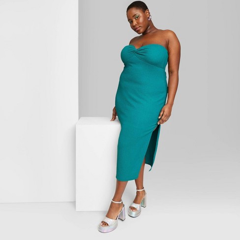 teal dress bodycon