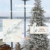 Whisen 7.5FT Snow Christmas Tree with 1762 Dense Snow-Flocked Branches, Flame-Retardant, Stable Metal Stand - 3 of 4