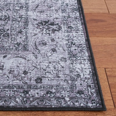 Tucson Donovan Black/Grey 8' x 10' Synthetic Washable Rug