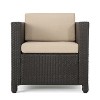 Okak Rattan Patio Club Chairs Upholstered Accent Chairs with Water Resistant Cushion,Outdoor Conversation Chairs for Backyard&Poolside - 2 of 4