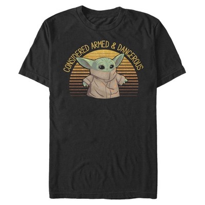 Men's Star Wars The Mandalorian The Child Considered Armed And ...