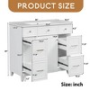 36" Bathroom Vanity with Ceramic Sink, Solid Wood Frame, Soft Close Doors, Adjustable Shelves, 3 Drawers - Leovsnove - 3 of 4