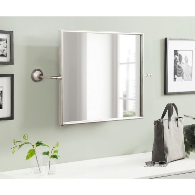 Darbridge Silver Rectangular Pivot Bathroom Vanity Mirror
