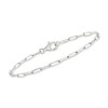 Ross-Simons Tri-Colored Sterling Silver Jewelry Set: 3 Paper Clip Link Bracelets Size 7 - 4 of 4