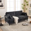 Okak Modern Chenille 2-Seater Loveseat Sofa with 2 Pillows & Sturdy Soild Wood Feets,Upholstered Armchair Sofa Couch for Living Room - 2 of 4