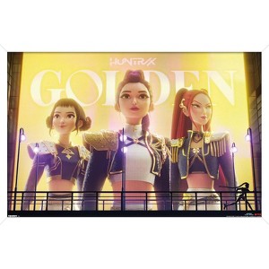Trends International Netflix KPop Demon Hunters (2025) - Huntrix Golden Framed Wall Poster Prints - 1 of 4