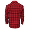 Gioberti Men's Western Brushed Flannel Plaid Checkered Shirt w/ Snap-on Button - 2 of 4