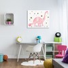 Stupell Industries Pink Dinosaur with Gold Stars, 40" x 30" - 2 of 4