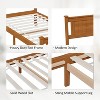 VINGLI Twin Bed Frame Solid Wood Platform Bed Frame ,Wood Slat Support Mattress Foundation, Brown - 4 of 4