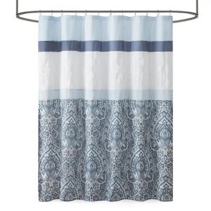 LunaLulinlk Printed and Embroidered Shower Curtain - 1 of 4
