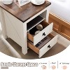 Nightstand Set of 2, Farmhouse End Table with Charging Station & 2 Drawers, 18″ Wood Bedside Table for Bedroom/Living Room/Hallway - 4 of 4