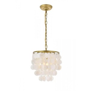Elegant Lighting Selene 1 light Brass Pendant - 1 of 4