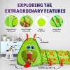 Kiddey 2 Piece Kids Caterpillar Play Tunnel and Tent, includes Ball Pit Area, Fun Exercise for Kids, Foldable & Easy to Set up - 3 of 4