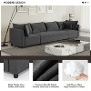 NicBex Couches for Living Room 116" Modular Sectional 4 Seat Sofa Chenille Comfy Minimalist Style Sofa Couch with 4 Pillows, Gray - 4 of 4