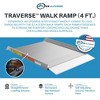 EZ-ACCESS TRAVERSE Single-Piece Walk Ramp w/5.5 Inch Self-Adjusting Bottom Transition Plate, Slip Proof Surface & Hook/Strap Safety Attachment - 2 of 4