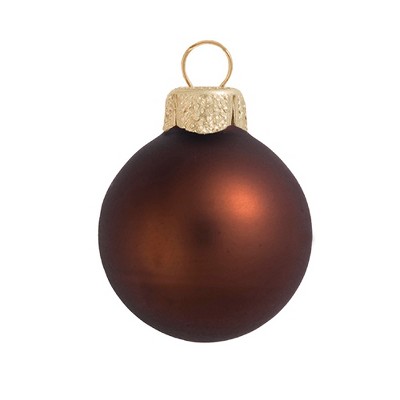 Northlight 6ct Matte Glass Ball Christmas Ornament Set 4" - Cocoa Brown