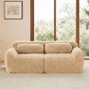 AENKYO 80.3" Oversized 2-Seater Sectional Sofa, Convertible Sleeper - No Assembly Required for Living Room Sofa, Chocolate - 3 of 4