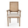 Set of 6 Maria French Country Wood and Cane Upholstered Dining Chairs - Christopher Knight Home - 3 of 4