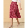 Allegra K Women's Chiffon Summer Vintage Floral Print A-Line Midi Skirts - 4 of 4