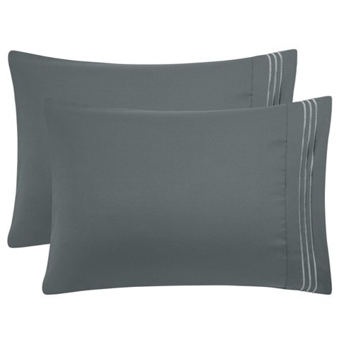 Piccocasa Soft Breathable With Embroidery Brushed Microfiber Bed Pillowcases With Envelop Closure Set Of 2 Target