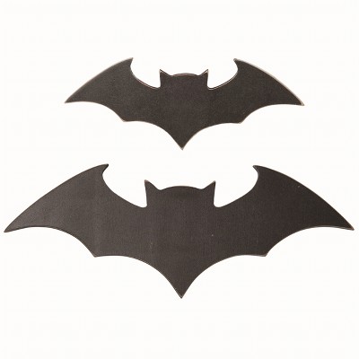 Transpac Wood Black Halloween Bats Wall Decor Set of 2