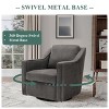 Lirago Gray - 360° Rotation Chenille Fabric Upholstered Leisure Armchair with Lumbar Pillow for Living Room, Dimensions 33.07"x29.13"x28.94" - 2 of 4