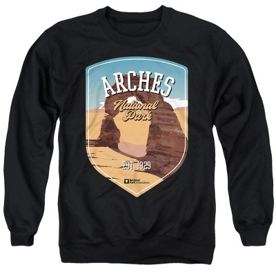 Men's Arches National Park Illustrated Landscape Crewneck Sweatshirt