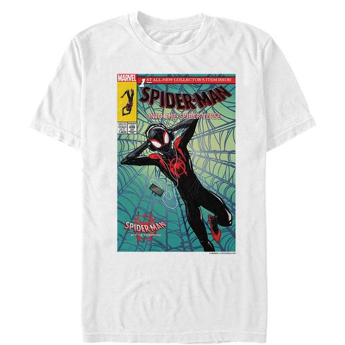 Men's Marvel Spider-man: Into The Spider-verse Comic Cover T-shirt - White  - 3x Large : Target