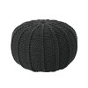 Corisande Knitted Cotton Pouf - Christopher Knight Home - 2 of 4