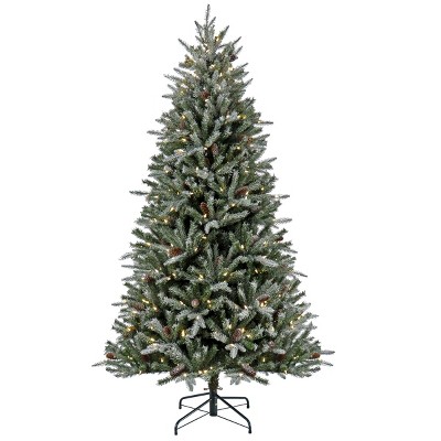 National Tree Company 7 ft. Pre-Lit Snowy Olallie Pine Tree with LED Lights