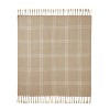 VCNY 50"x60" Leena Plaid Fringe Throw Blanket Ivory/Tan: Hypoallergenic Microfiber, Farmhouse Style, Cruelty-Free - 3 of 4
