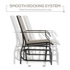 2 Piece Glider Set, Outdoor Swing Chairs, Patio Rocking Armchairs with Breathable Mesh Fabric, Steel Frame for Garden, Patio - 4 of 4