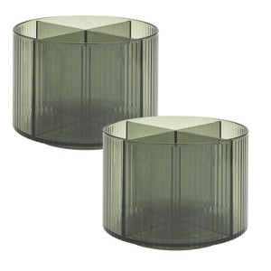 Trio Home Round Rotating 4 Compartment Cosmetic & Beauty Organizer, Brush Holder, Makeup, Jewelry, Office Accessories, Vanity Holder - 1 of 4